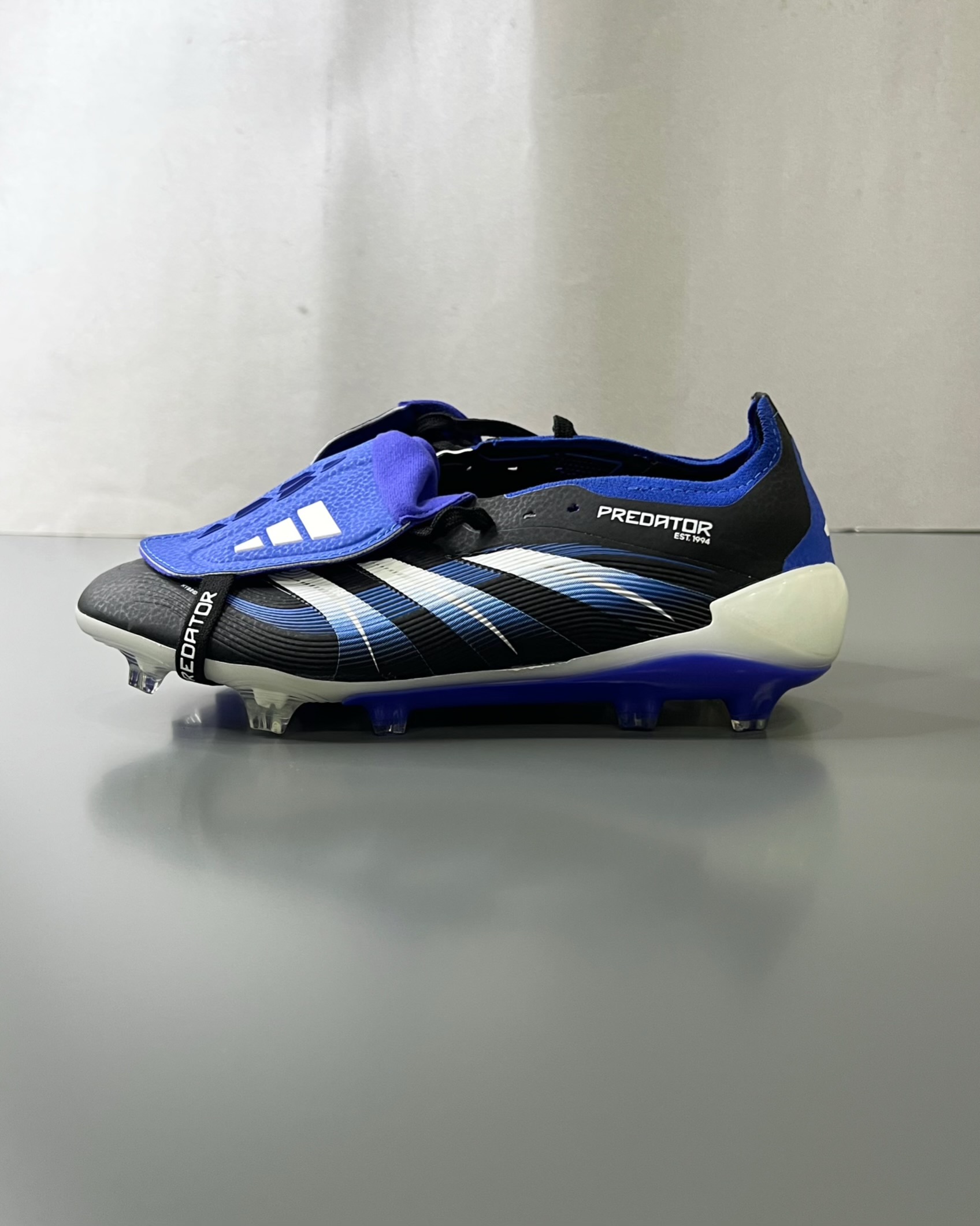 Adidas predator black blue tongue